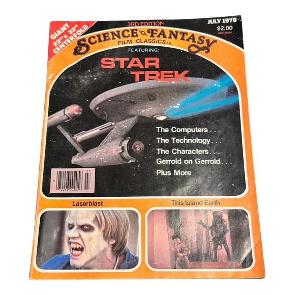 Other - Science & Fantasy Film Classics Magazine July 1978 Star Trek 3rd Ed Giant